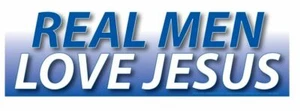 PEGATINA DE PARACHOQUES AUTOMOTRIZ DE COLOR REAL MEN LOVE JESUS WVBP-00031 10"" X 3 - Imagen 1 de 1