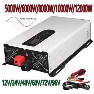 5000/8000/12000W Power Pure Sine Wave Solar Wechselrichter 12/24/48/72V to 230V - Picture 1 of 28
