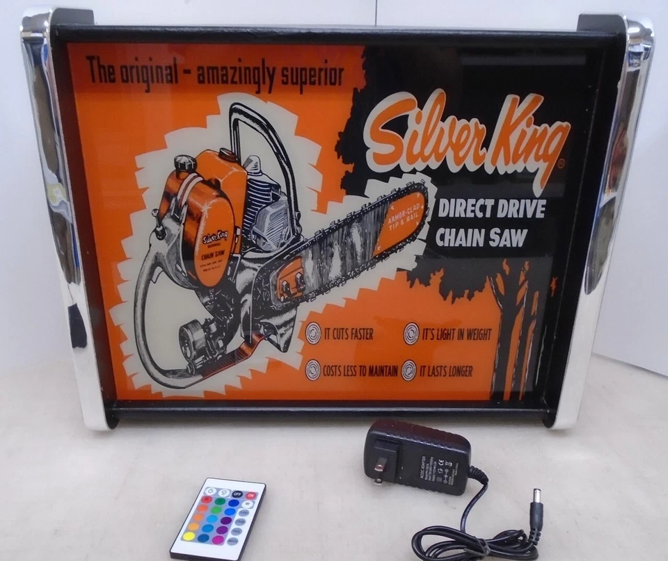 Silver King Chain Saw LED Display light sign box - Image 1 of 4