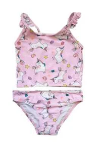 Kids Girls Unicorn Swimsuit Tankini Two Piece Set Swimming Costume Beach Pool - Picture 1 of 11