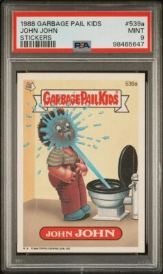 PSA 9 MINT 1988 Topps Garbage Pail Kids #539a JOHN JOHN Series 13 OS13 - Image 1 of 2