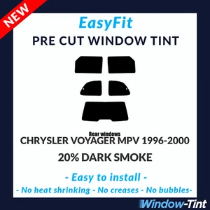 EasyFit Static Pre Cut Tint For Chrysler Voyager MPV 96-00 - 20% Dark Rear - Picture 1 of 3
