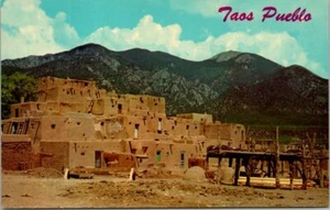 VTG Taos Pueblo New Mexico Native American Historic Landmark Postcard - Picture 1 of 2