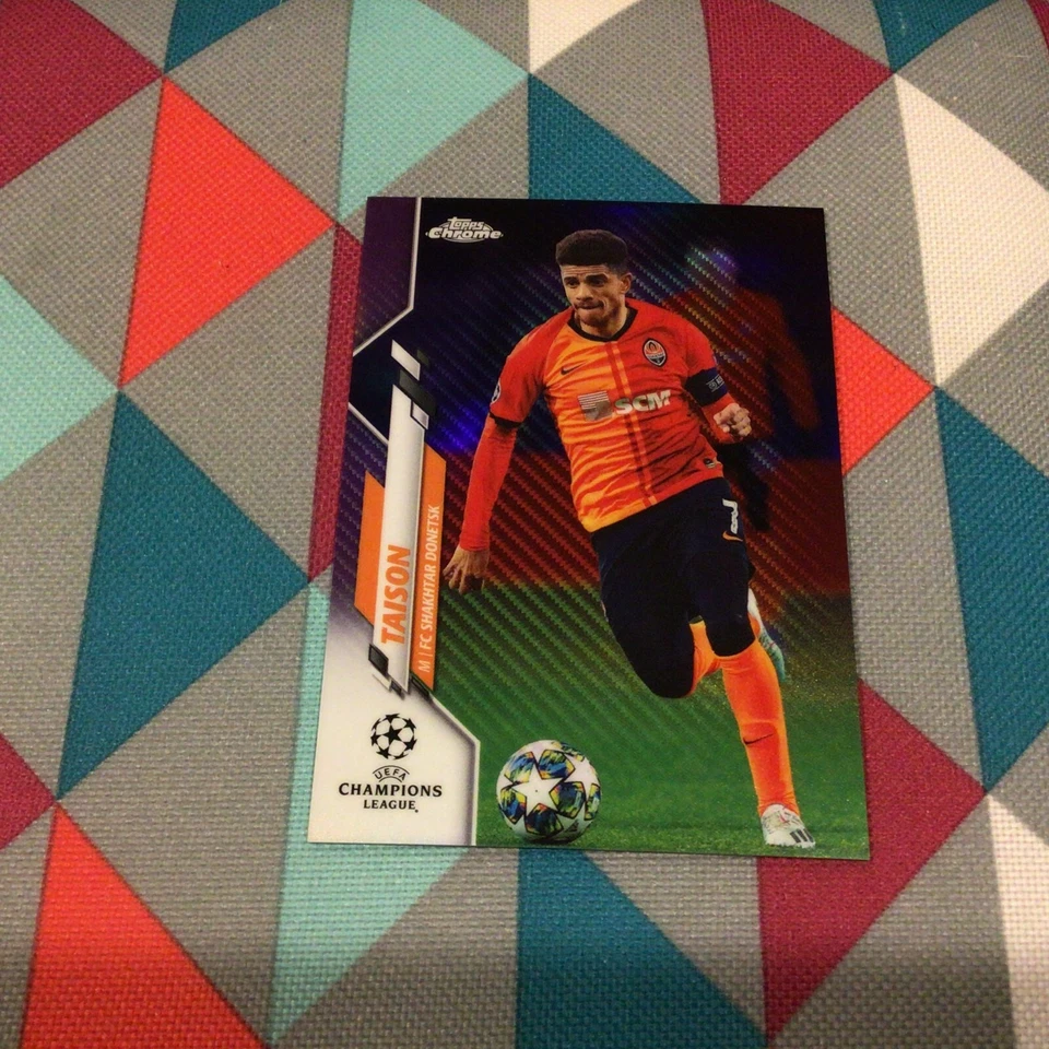 Taison - Shakhtar purple Carbon Fiber 2019-20 TOPPS CHROME UEFA CHAMPIONS LEAGUE - Image 1 of 1