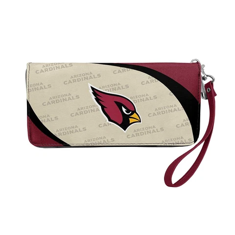 NWT NFL Arizona Cardinals Women Synthetic Leather Curve Zip Organizer Wallet Cover