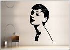 Wandtattoo wandaufkleber wandsticker photo  Portrt  Audrey Hepburn wph011