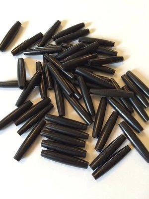 50 piezas de cuentas gargantilla pipa de pelo cuerno de búfalo negro de 1 1/2" Foto 1 de 3