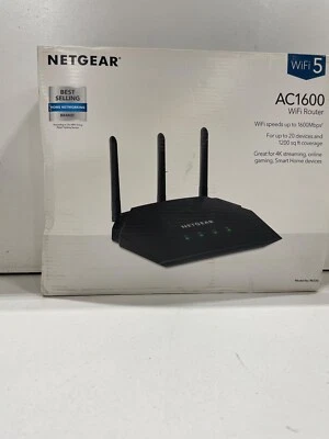 NETGEAR R6330 AC1600 1300 Mbps Dual-Band WiFi Router - Black - Image 1 of 2