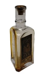 Antique Worlds Favorite Sewing Machine Oil Bottle Triangle Glass Cork Chicago - Picture 1 of 10
