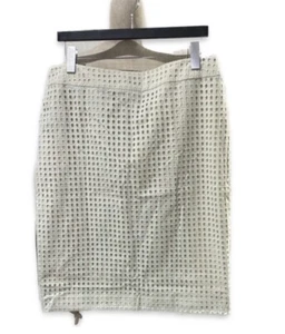 Ann Taylor Skirt Womens Plus size 16 Cut Out Lined Mint Green Tan - Picture 1 of 7