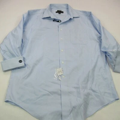 Jos. A. Bank Shirt Mens 17.5 Button Up Solid Custom Long Sleeve Pocket - Image 1 of 4