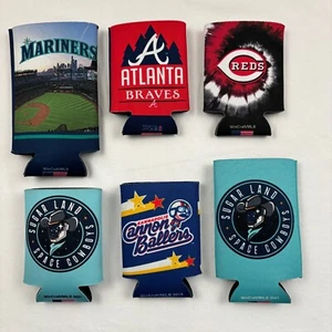 Baseball Can Holder Koozies 6 MLB MiLB - Picture 1 of 4