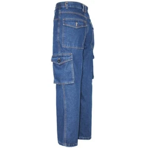 Pantaloni in denim da uomo cargo resistenti da lavoro pantaloni dritti casual - Foto 1 di 8