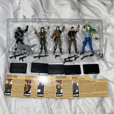 G.I. Lote de 5 paquetes Joe 25 aniversario ojos de serpiente halcón de sílex dama jay y naufragio Foto 1 de 4