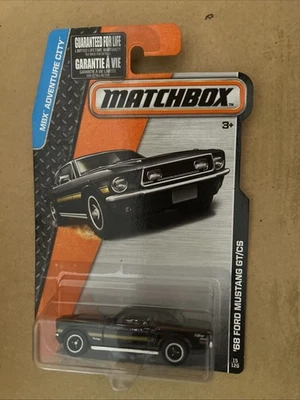 MATCHBOX 68’ FORD MUSTANG GT CS COUPE OUTLAW STREET RACER 2015 #15 BLACK - Image 1 of 2