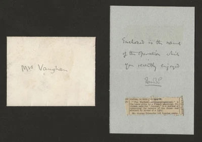 1904 - Original Note From Baden Powell - Boy Scout - Boer War - Mafeking - Image 1 of 2