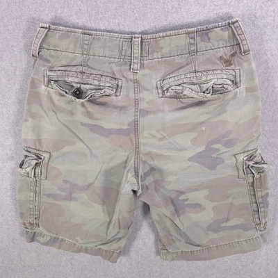 Pantalones Cortos Informales American Eagle Verde Camuflaje Bolsillo Carga Exterior Para Hombre 30x10 Foto 1 de 4