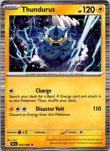 Thundurus Holo Rare SV: Black Bolt - 033/086 NM - Picture 1 of 1