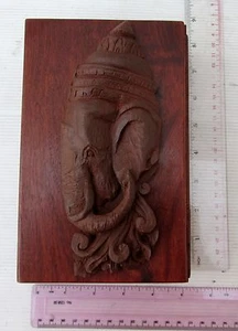 Unique Design Bronze Tattoo Needle & Mahogany Wood Case Ganesh Design - Picture 1 of 8