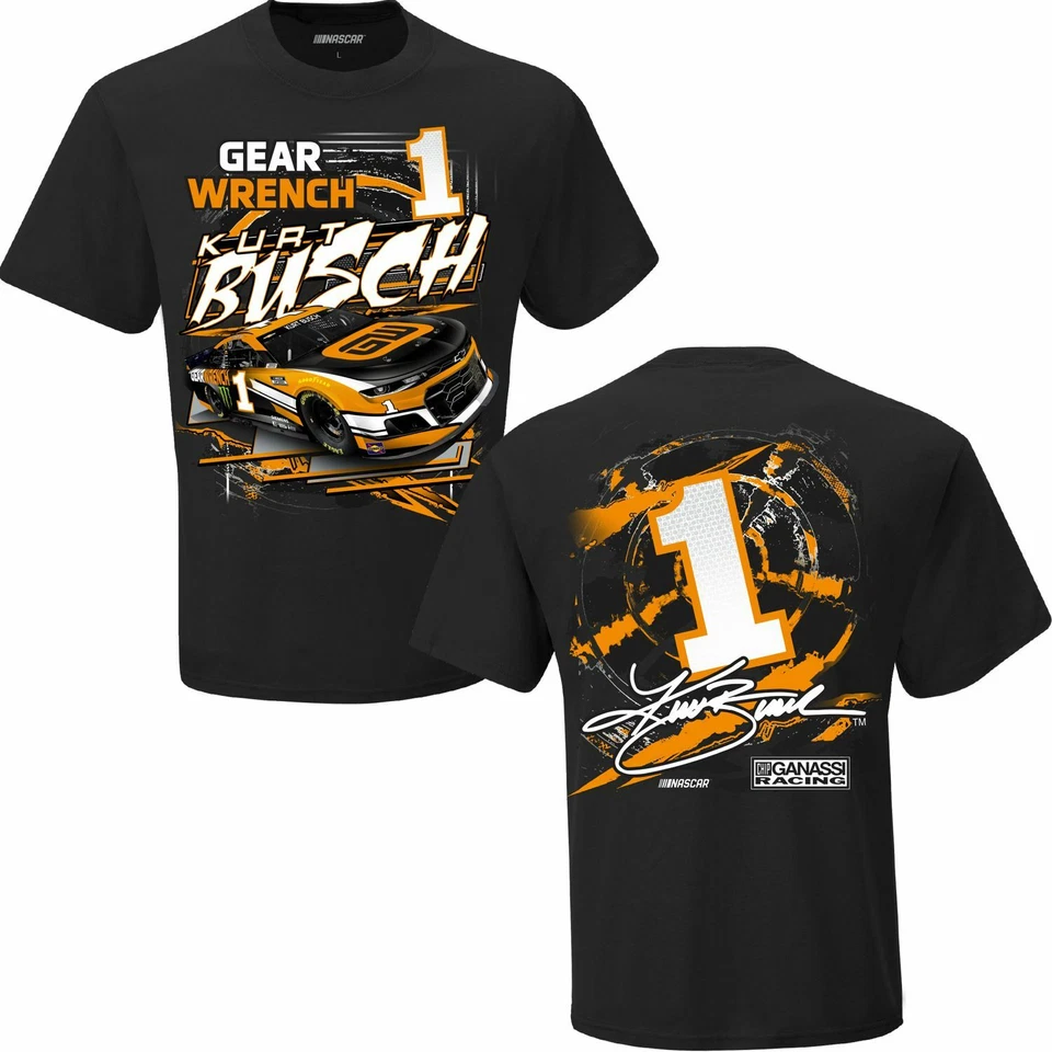 Camiseta deportiva Kurt Busch 2021 bandera a cuadros #1 Gearwrench Slingshot ¡ENVÍO GRATUITO! Foto 1 de 1