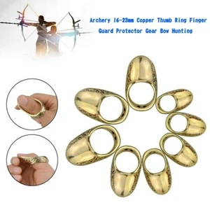 Archery 23mm Copper Thumb Ring Finger Guard Protector Gear Bow Hunting UK - Picture 1 of 9