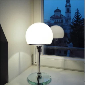 BAUHAUS WAGENFELD STYLE TABLE LAMP by KARL JUCKER ITALY Style Desk Light - Picture 1 of 6
