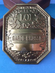 Ancienne Plaque La Loi GARDE CHASSE - Picture 1 of 3