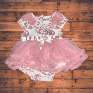 Nicole Miller New York Pink Floral Tutu One Piece Size 6/9 Months - Picture 1 of 4
