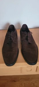 FACONNABLE Andrea Scarpe eleganti Oxford in pelle marrone da uomo taglia 11 M ITALIA - Foto 1 di 7