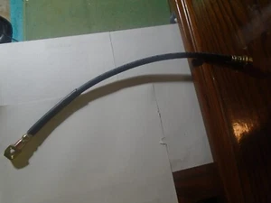 FMR RUBBER BRAKE LINE, 18" OVERALL LENGTH, FEMALE END 3/8"-24 X BANJO HOLE 10 MM - Picture 1 of 5