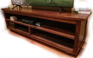 Entertainment Unit/TV Cabinet Stand-SOLID WALNUT - Picture 1 of 3