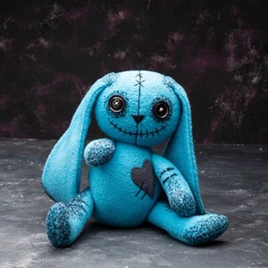 Creepy Bunny plush Cute Bunny plush toy Rabbit soft doll Scary stuffed animal - Picture 1 of 3