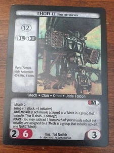 Battletech CCG Thor B (Summoner) ~ Ungraded ~ Limited black border ~ LP/NM - Picture 1 of 2