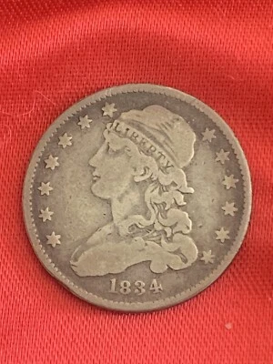 1834 U.S. Quarter , Twenty Five Cents - Image 1 of 2