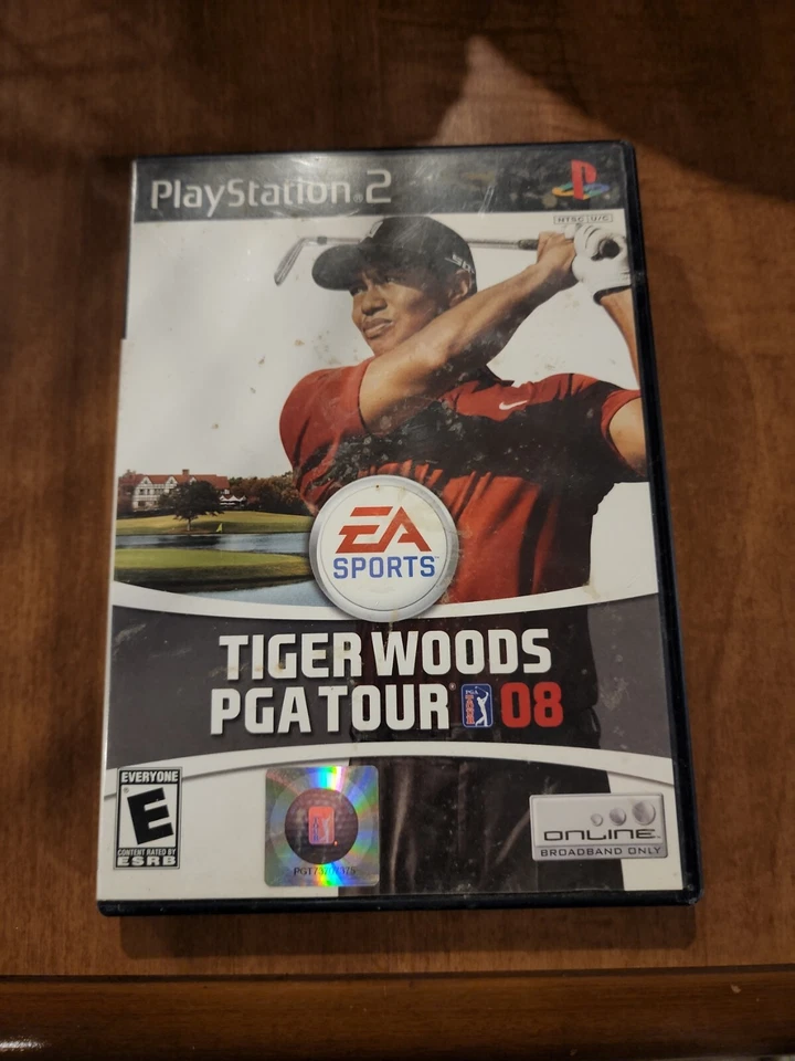 Tiger Woods PGA Tour 08 Sony PlayStation Video Game PS2 Golf Sports with manual - Image 1 of 1