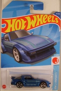 HEISSRÄDER #2022-097 Mazda RX-7 - BLAU, auf Int'l. lange Karte (NEU in BLISTERPACKUNG) - Bild 1 von 3