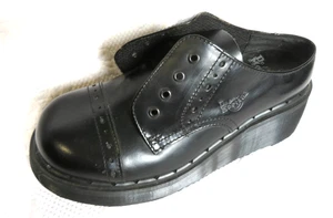 VINTAGE JUGEND MÄDCHEN DR. MARTENS LACKLEDER PANTOLETTEN CAP TOE, GR. 3 - Bild 1 von 9