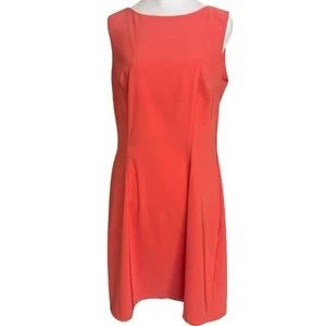 Alyx Kleid Damen 12 Ärmellos Kleid Etuikleid Rosa Melone Preppy Glam Büro Babe - Bild 1 von 6