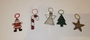 5 addobbi natalizi vintage fatti in casa con perline di diamante non un kit fatti singolarmente - Foto 1 di 4