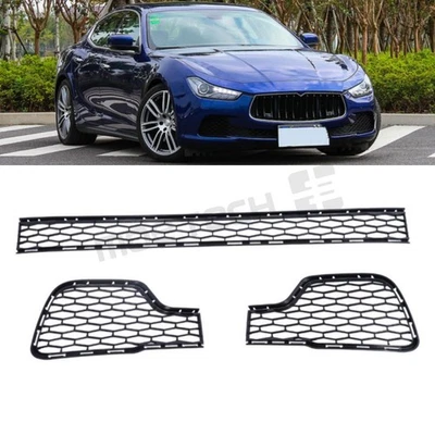 3Pcs New Front Bumper Lower Grill Set Grille Guard For 2014-2017 Maserati Ghibli - Image 1 of 4