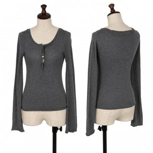 EMPORIO ARMANI Wool Rayon Neck Button Knit Top Size 4(K-114902) - Picture 1 of 12