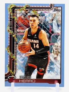 TYLER HERRO - SP LIGHT BLUE & WHITE HOLIDAY GLITTER #H58 - 2025-26 Topps HEAT - Picture 1 of 2