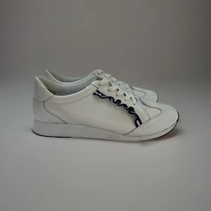 Tory Burch Women Golf Ruffle Trainer White Size 9.5 Sneakers - Picture 1 of 10
