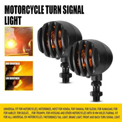 2x Amber Turn Signal Light For Honda Shadow VT ACE Aero Spirit VLX 600 750 1100 - Image 1 of 4
