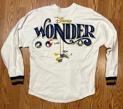 迪士尼神奇精神球衣套衫 XS 迪士尼邮轮公司 罕见 唐老鸭 — 第 1/4 张图片