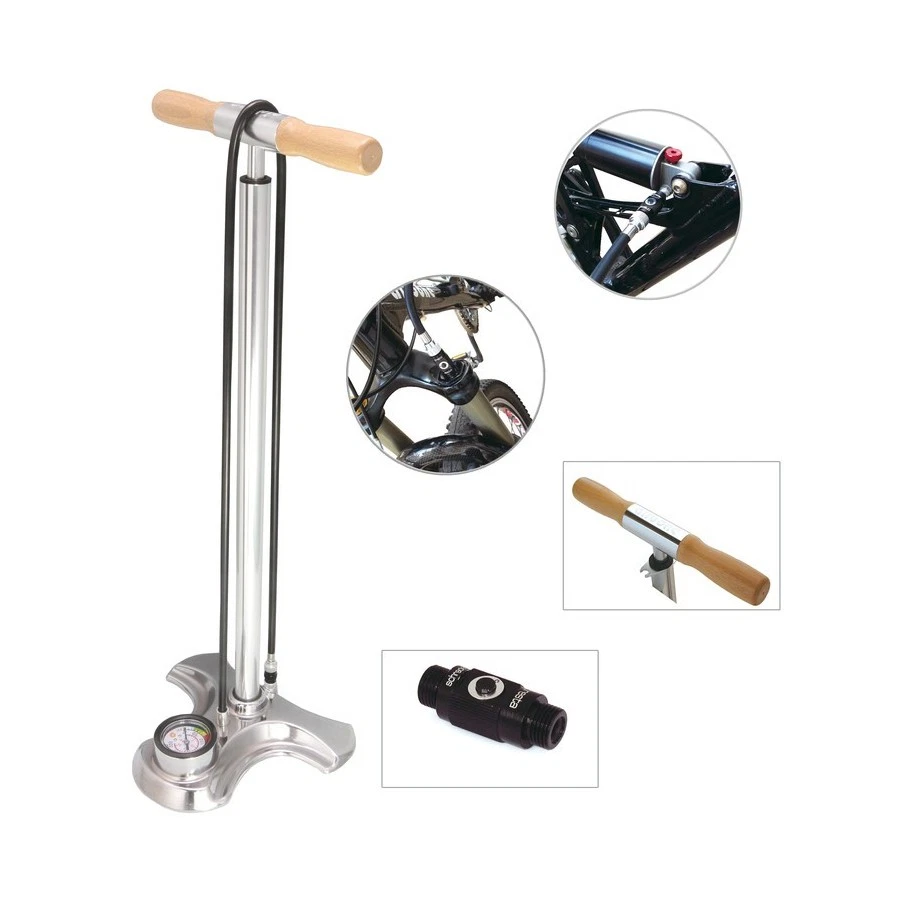Airbone Minipumpe ZT-706 AV – Silber, Nur 9,9 Cm Klein & Inkl. Halter Für Fahrrad, Ball Oder Luftmatratze