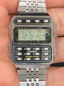 Reloj Casio CFX 200 Calculadora Científica 197 Raro De Colección Pantalla de Trabajo Años 80 - Imagen 1 de 15