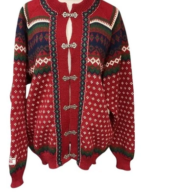 Cárdigan Suéter Nordstrikk Fair Isle Tejido 100% Lana Noruega Islandés Talla Grande Foto 1 de 4