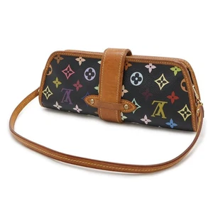 Louis Vuitton Monogram Multicolor M40050 Shirley Clutch Pouch Black Noir - Picture 1 of 9