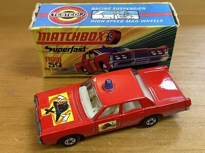 Matchbox Series no. 59 Mercury Super fast Fire Chief Car - Image 1 of 4